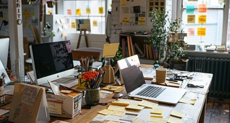 Creative art studio workspace