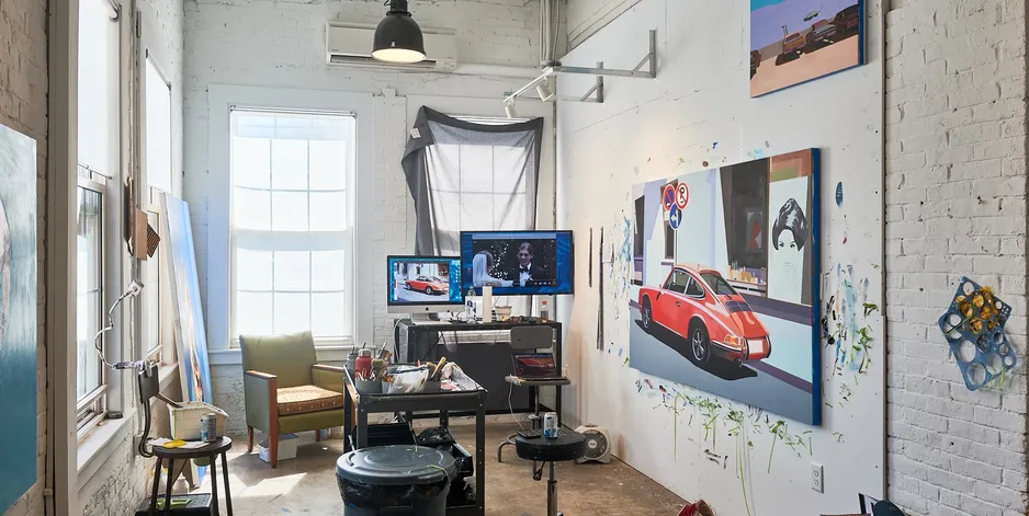 Modern art studio interior design